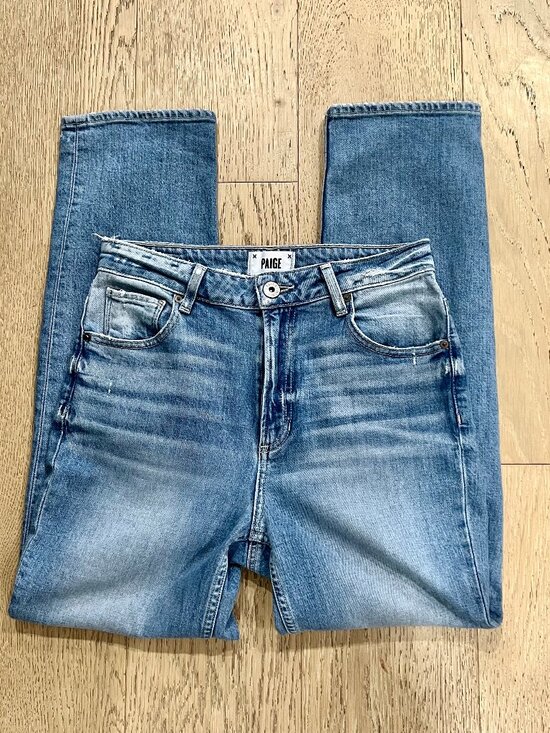 Paige High Rise Sarah Straight Jeans - Picture 5 of 10